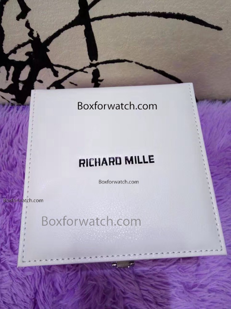 Replica Richard Mille Box White Leather Watch Box Larger Size